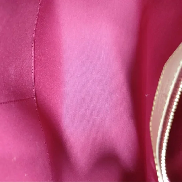 Authantic Louis Vuitton Red and Tan Satchel with Gold Accents - Picture 14 of 16